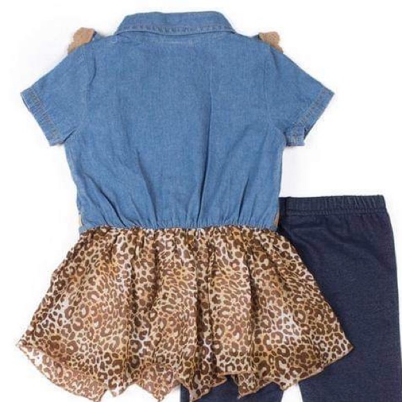 Little Lass Leopard Print Tutu Leggings Set - Picture 4 of 4